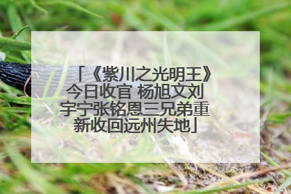 《紫川之光明王》今日收官 杨旭文刘宇宁张铭恩三兄弟重新收回远州失地