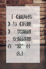 《藏海传》与《折腰》：男频剧、女频剧都在“爱”什么