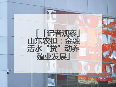 「记者观察」山东农担：金融活水“贷”动养殖业发展