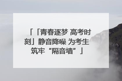 「青春逐梦 高考时刻」静音降噪 为考生筑牢“隔音墙”