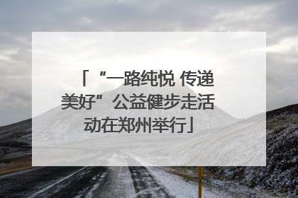 “一路纯悦 传递美好”公益健步走活动在郑州举行