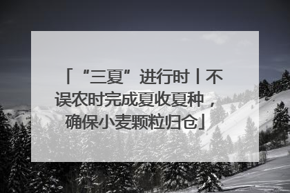 “三夏”进行时丨不误农时完成夏收夏种，确保小麦颗粒归仓