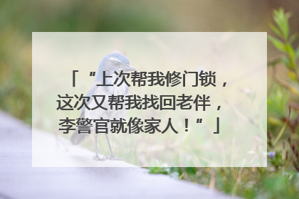 “上次帮我修门锁，这次又帮我找回老伴，李警官就像家人！”