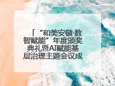 “和美安徽·数智赋能”年度颁奖典礼暨AI赋能基层治理主题会议成功举办
