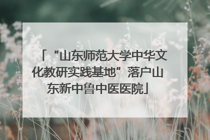 “山东师范大学中华文化教研实践基地”落户山东新中鲁中医医院