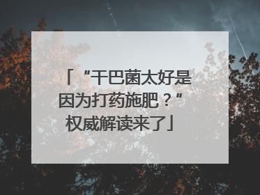 “干巴菌太好是因为打药施肥？”权威解读来了
