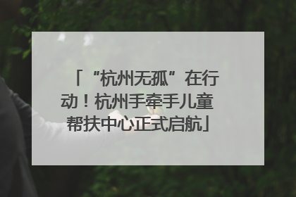 “杭州无孤”在行动！杭州手牵手儿童帮扶中心正式启航