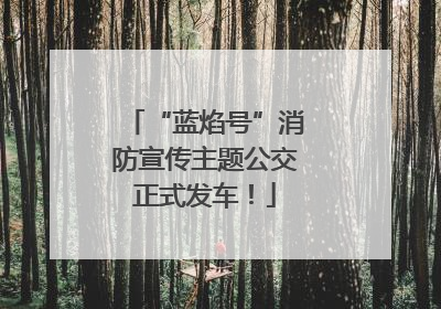 “蓝焰号”消防宣传主题公交正式发车！