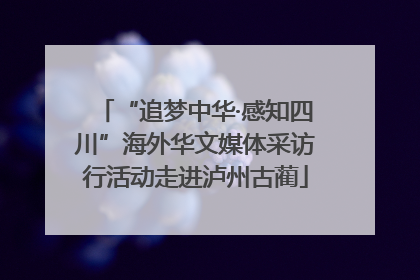 “追梦中华·感知四川”海外华文媒体采访行活动走进泸州古蔺
