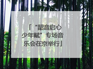 “韶音启心 少年赋”专场音乐会在京举行