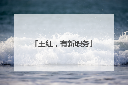 王红，有新职务