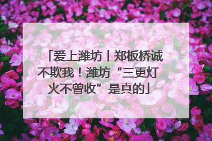 爱上潍坊丨郑板桥诚不欺我！潍坊“三更灯火不曾收”是真的