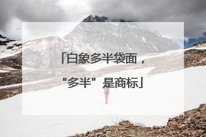 白象多半袋面，“多半”是商标
