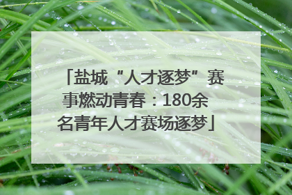 盐城“人才逐梦”赛事燃动青春：180余名青年人才赛场逐梦