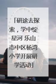 研途去探索，学中绽星河 乐山市中区杨湾小学开展研学活动