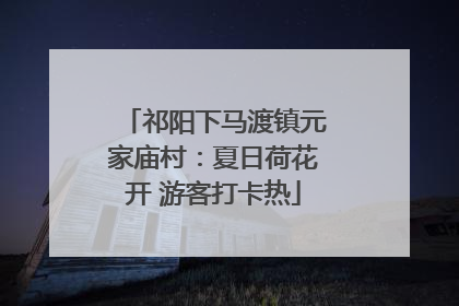 祁阳下马渡镇元家庙村：夏日荷花开 游客打卡热