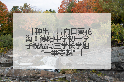种出一片向日葵花海！德阳中学初一学子祝福高三学长学姐“一举夺魁”