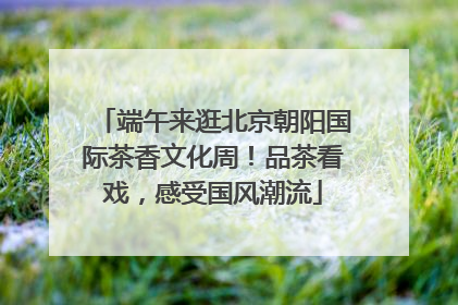 端午来逛北京朝阳国际茶香文化周！品茶看戏，感受国风潮流