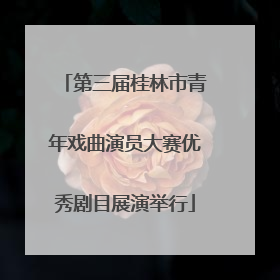 第三届桂林市青年戏曲演员大赛优秀剧目展演举行