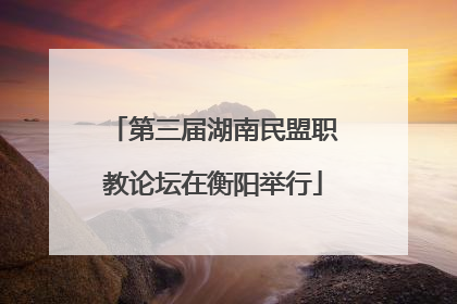 第三届湖南民盟职教论坛在衡阳举行