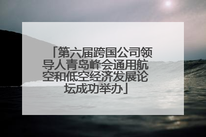 第六届跨国公司领导人青岛峰会通用航空和低空经济发展论坛成功举办