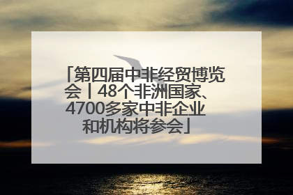 第四届中非经贸博览会丨48个非洲国家、4700多家中非企业和机构将参会