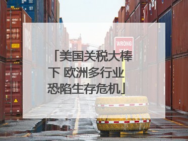 美国关税大棒下 欧洲多行业恐陷生存危机