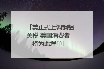 美正式上调钢铝关税 美国消费者将为此埋单