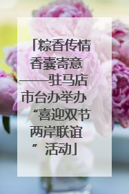 粽香传情 香囊寄意——驻马店市台办举办“喜迎双节 两岸联谊”活动