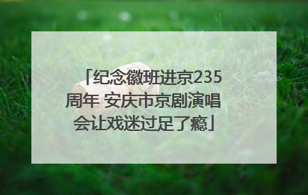 纪念徽班进京235周年 安庆市京剧演唱会让戏迷过足了瘾