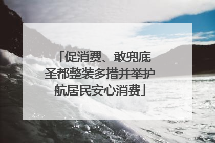 促消费、敢兜底 圣都整装多措并举护航居民安心消费