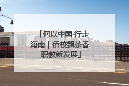 何以中国·行走海南｜侨校飘茶香 职教新发展