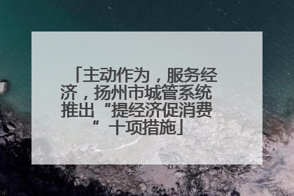 主动作为，服务经济，扬州市城管系统推出“提经济促消费”十项措施