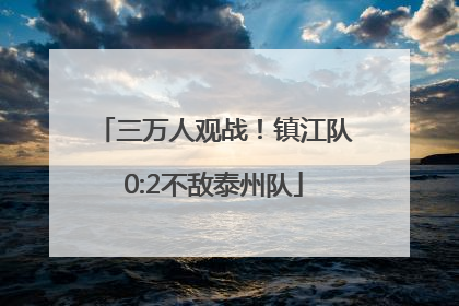 三万人观战！镇江队0:2不敌泰州队