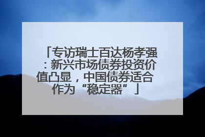 专访瑞士百达杨孝强：新兴市场债券投资价值凸显，中国债券适合作为“稳定器”