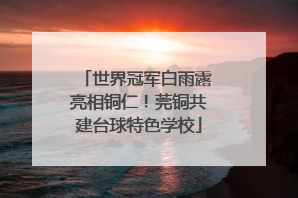 世界冠军白雨露亮相铜仁！莞铜共建台球特色学校