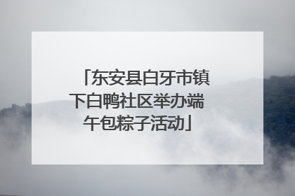 东安县白牙市镇下白鸭社区举办端午包粽子活动