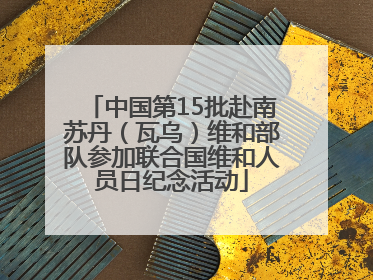 中国第15批赴南苏丹（瓦乌）维和部队参加联合国维和人员日纪念活动