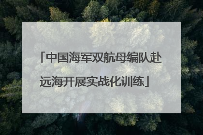 中国海军双航母编队赴远海开展实战化训练