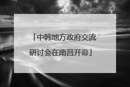 中韩地方政府交流研讨会在南昌开幕