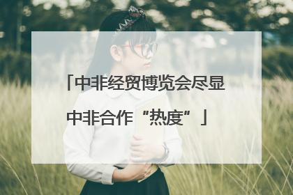中非经贸博览会尽显中非合作“热度”