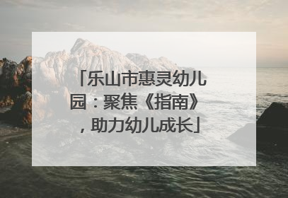 乐山市惠灵幼儿园：聚焦《指南》，助力幼儿成长