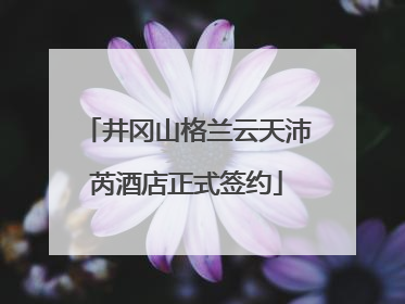 井冈山格兰云天沛芮酒店正式签约