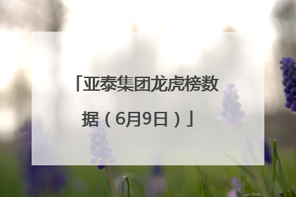 亚泰集团龙虎榜数据（6月9日）