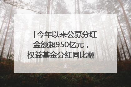 今年以来公募分红金额超950亿元，权益基金分红同比翻倍｜招财猫