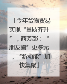 今年货物贸易实现“量质齐升”，商务部：“朋友圈”更多元，“新动能”加快集聚