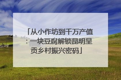 从小作坊到千万产值：一块豆腐解锁昆明呈贡乡村振兴密码
