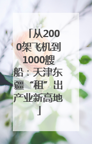 从2000架飞机到1000艘船：天津东疆“租”出产业新高地