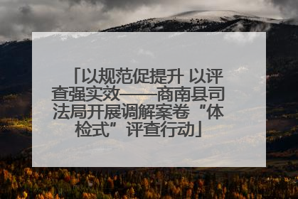 以规范促提升 以评查强实效——商南县司法局开展调解案卷“体检式”评查行动