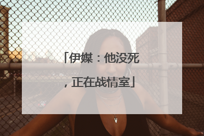伊媒：他没死，正在战情室